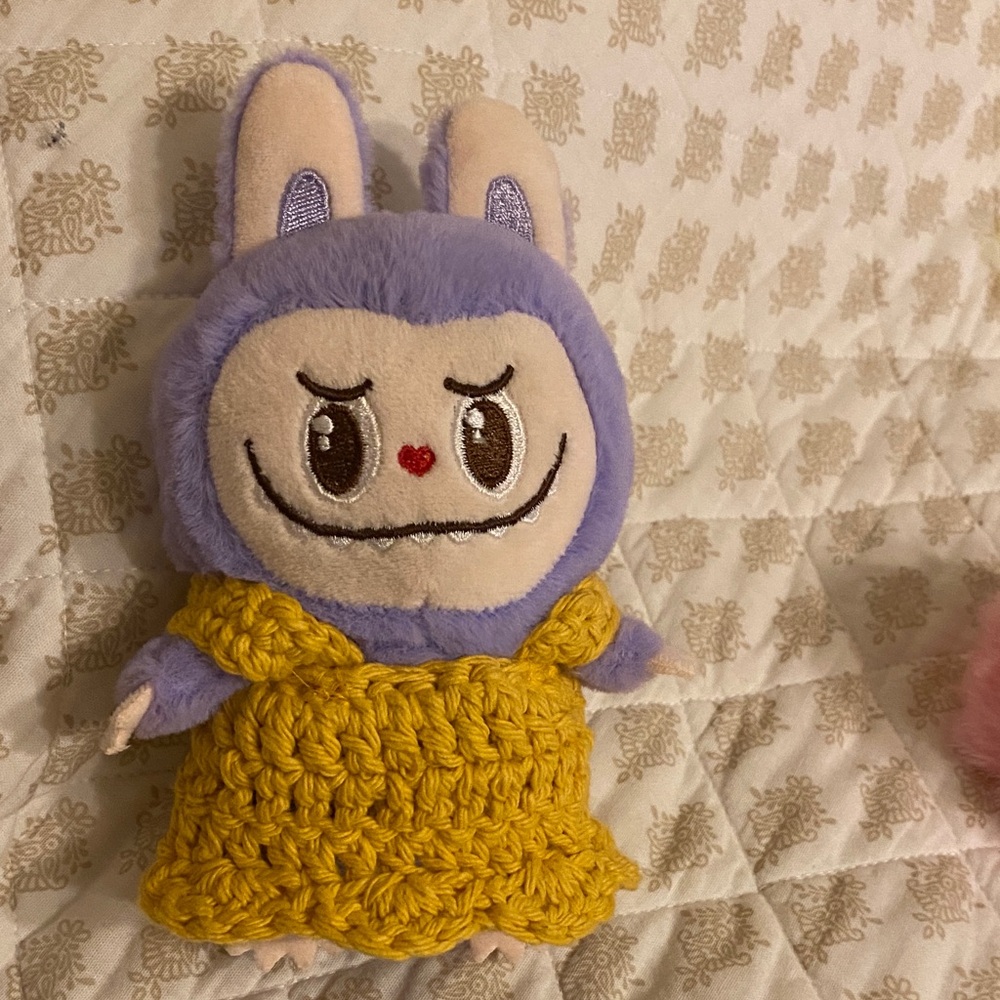 Cute handmade crochet dress for toy